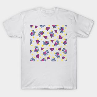 Raccoon & Hearts - Doodle T-Shirt